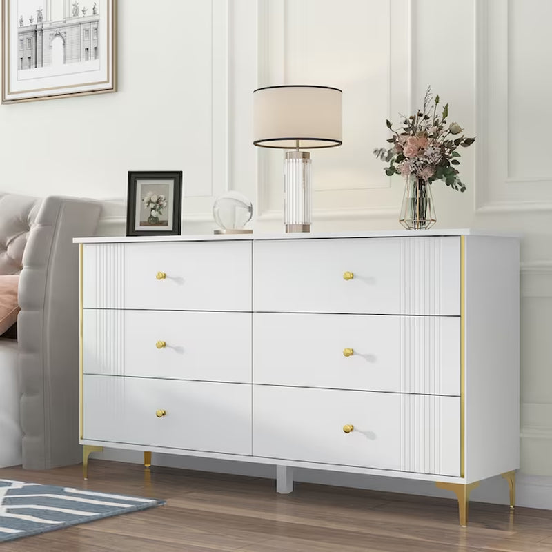 Black 6-Drawer Standard Dresser