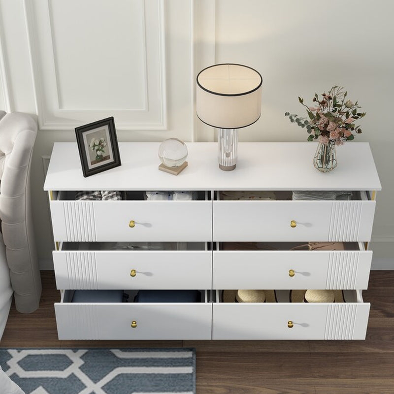 Black 6-Drawer Standard Dresser